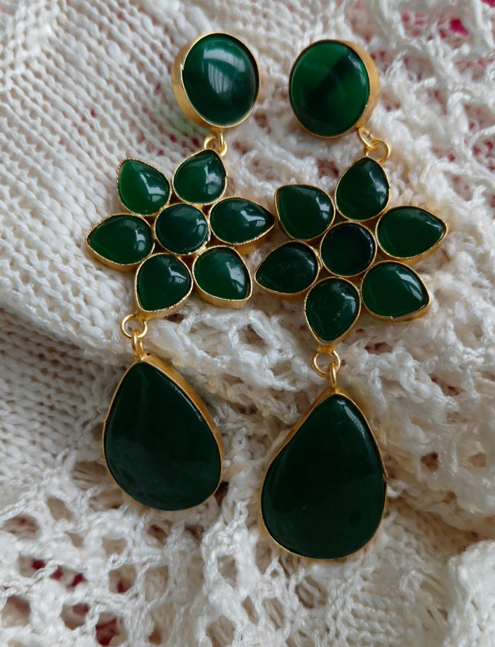 Western Green Stone Earring