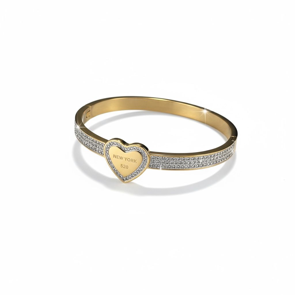 Ienter Lock Bracelet Kada Heart design
