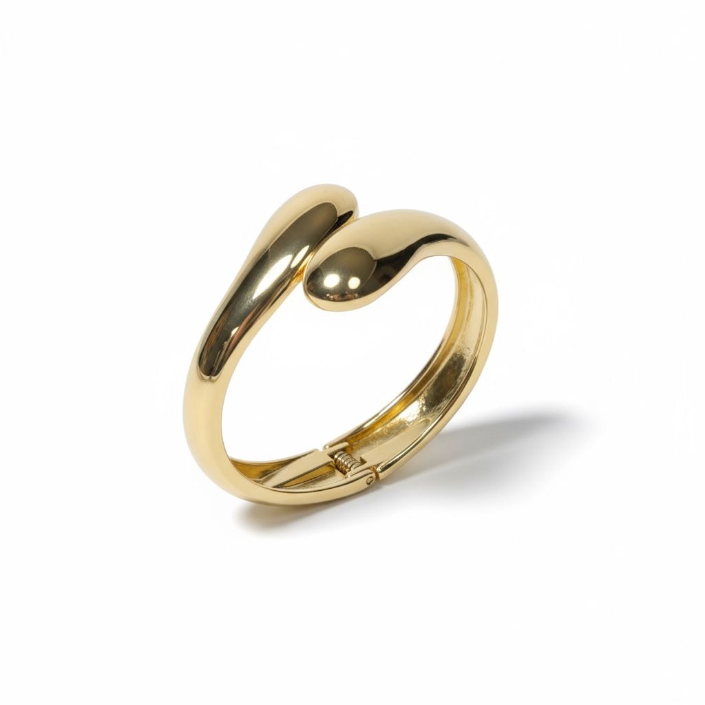 Golden Folding Kada leaf design