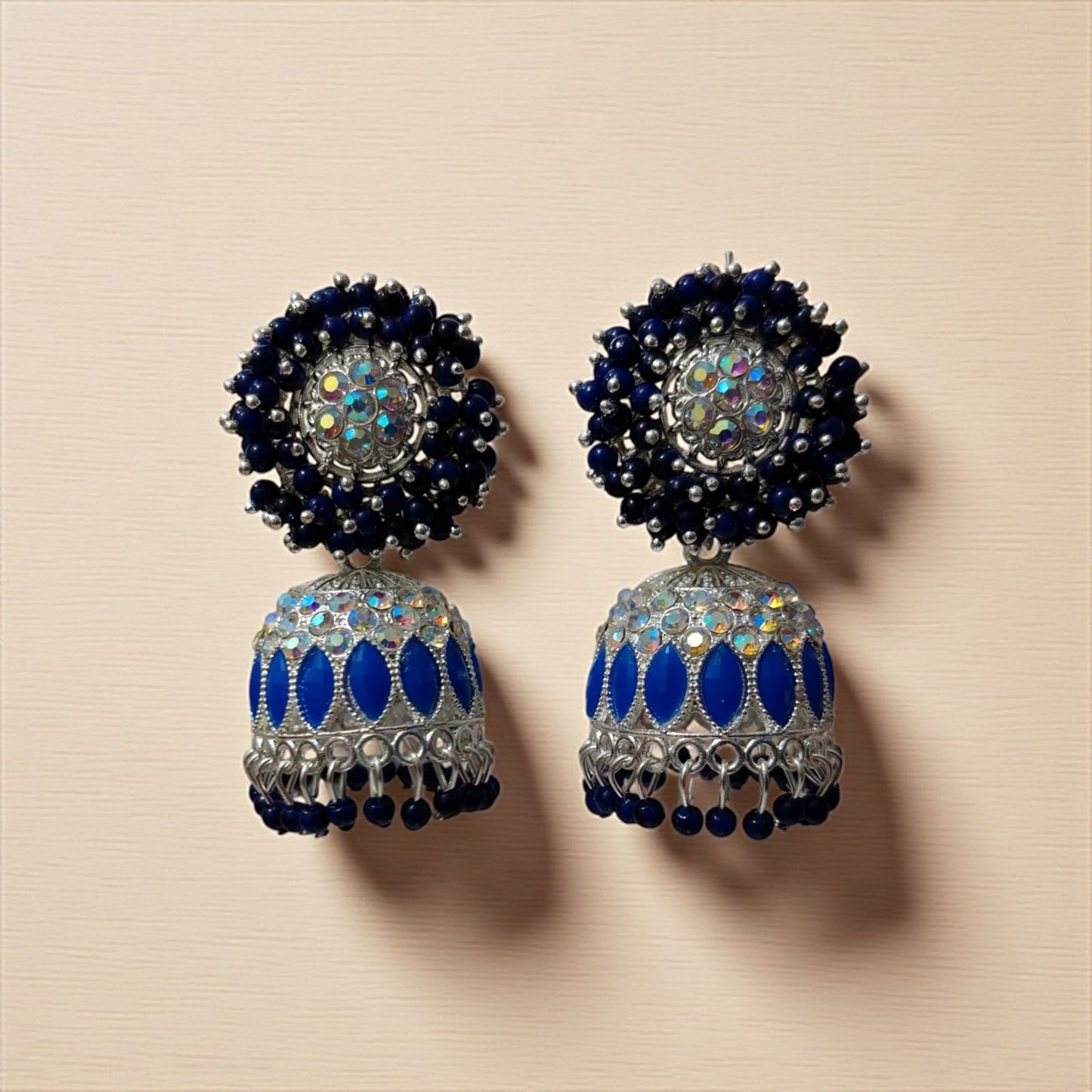 Traditional BlueSilver Jhumke