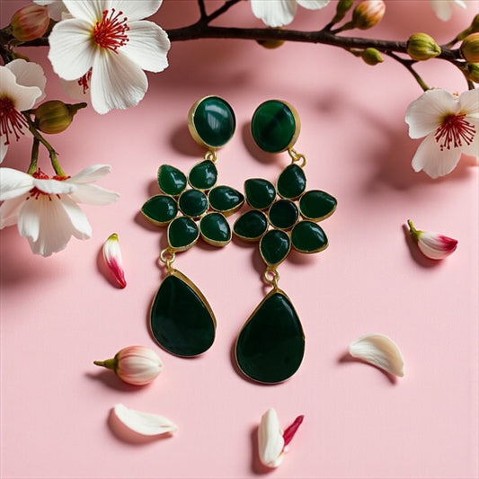 Western Green Stone Earring