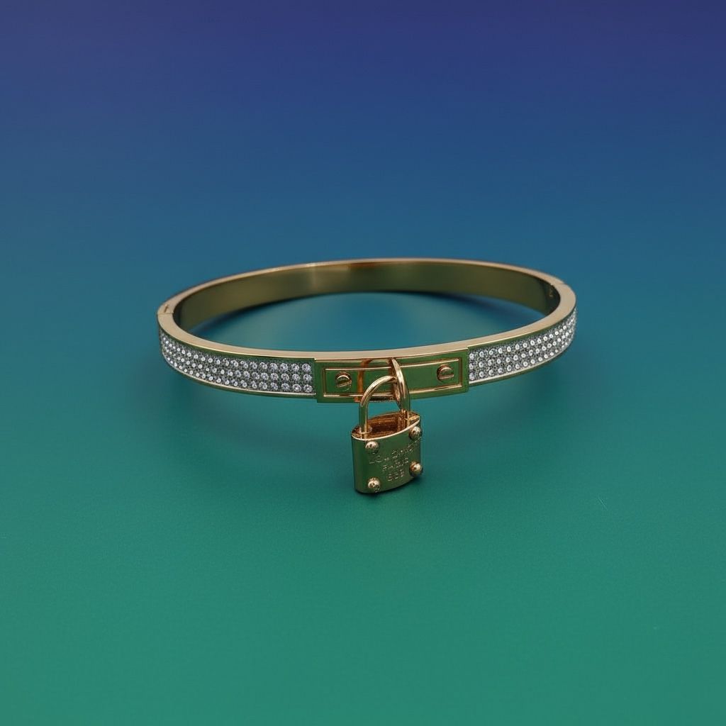 Ienter Lock Design Bracelet Kada