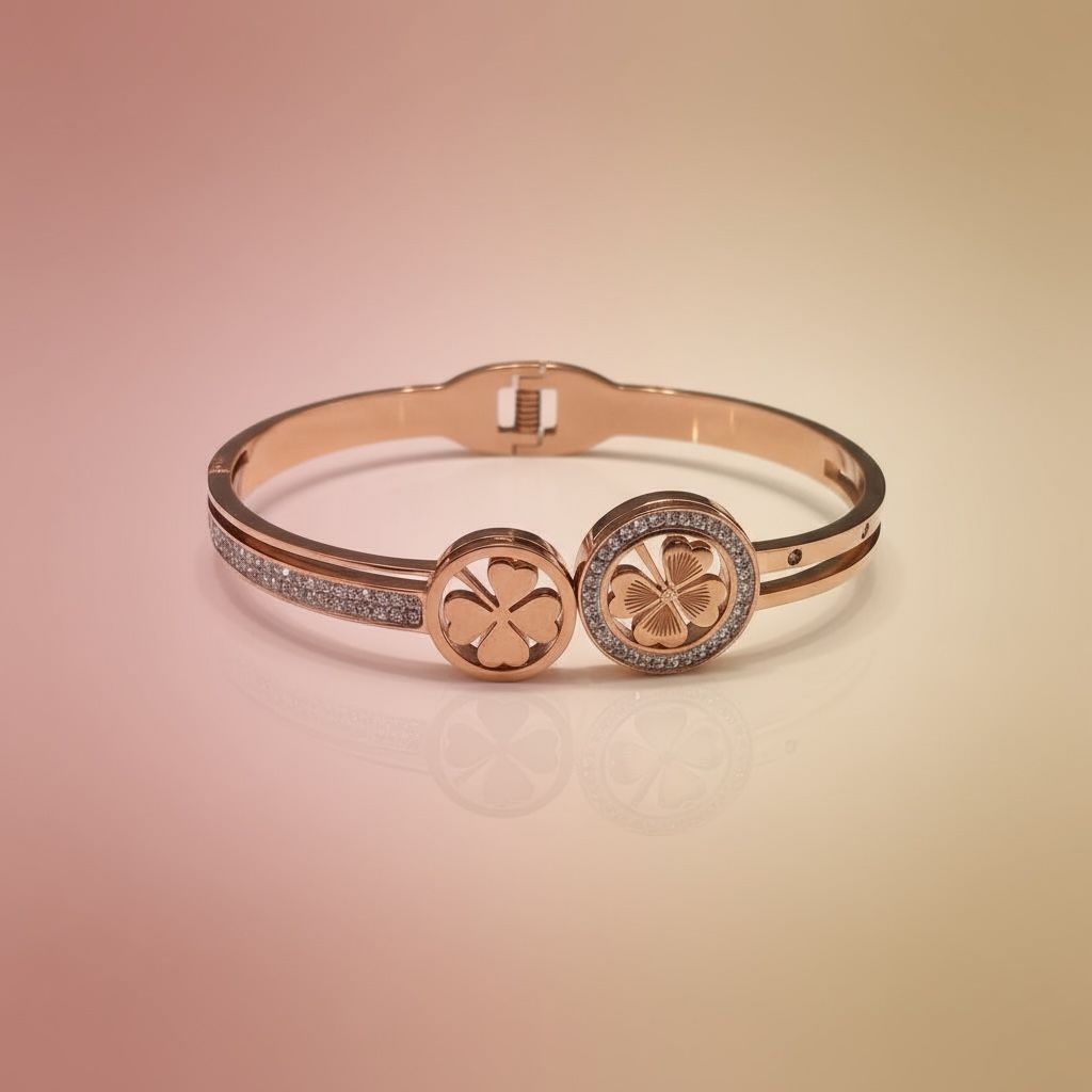 Folding Bracelet Kada flower design