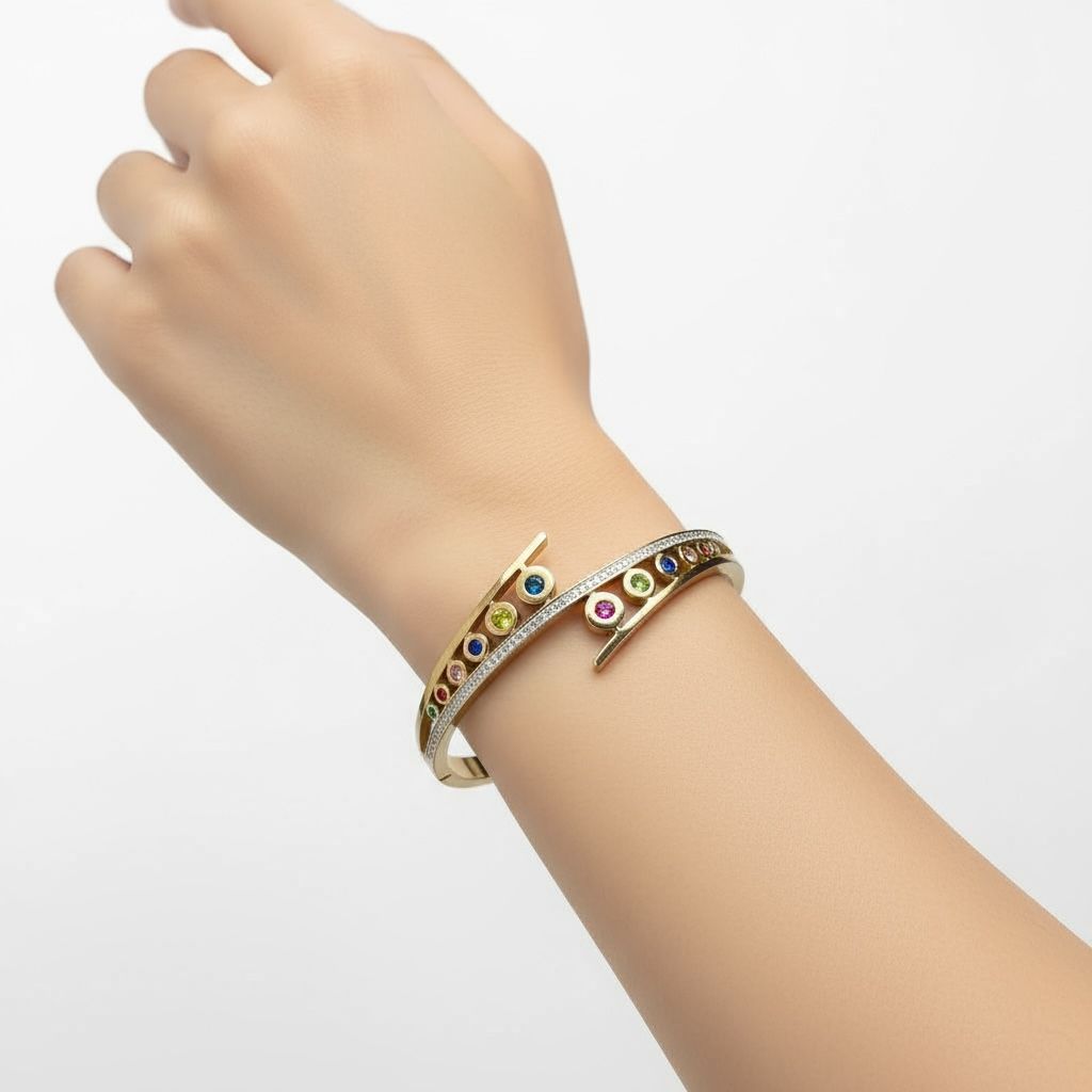 Ienter Lock Bracelet Kada colors dimaond