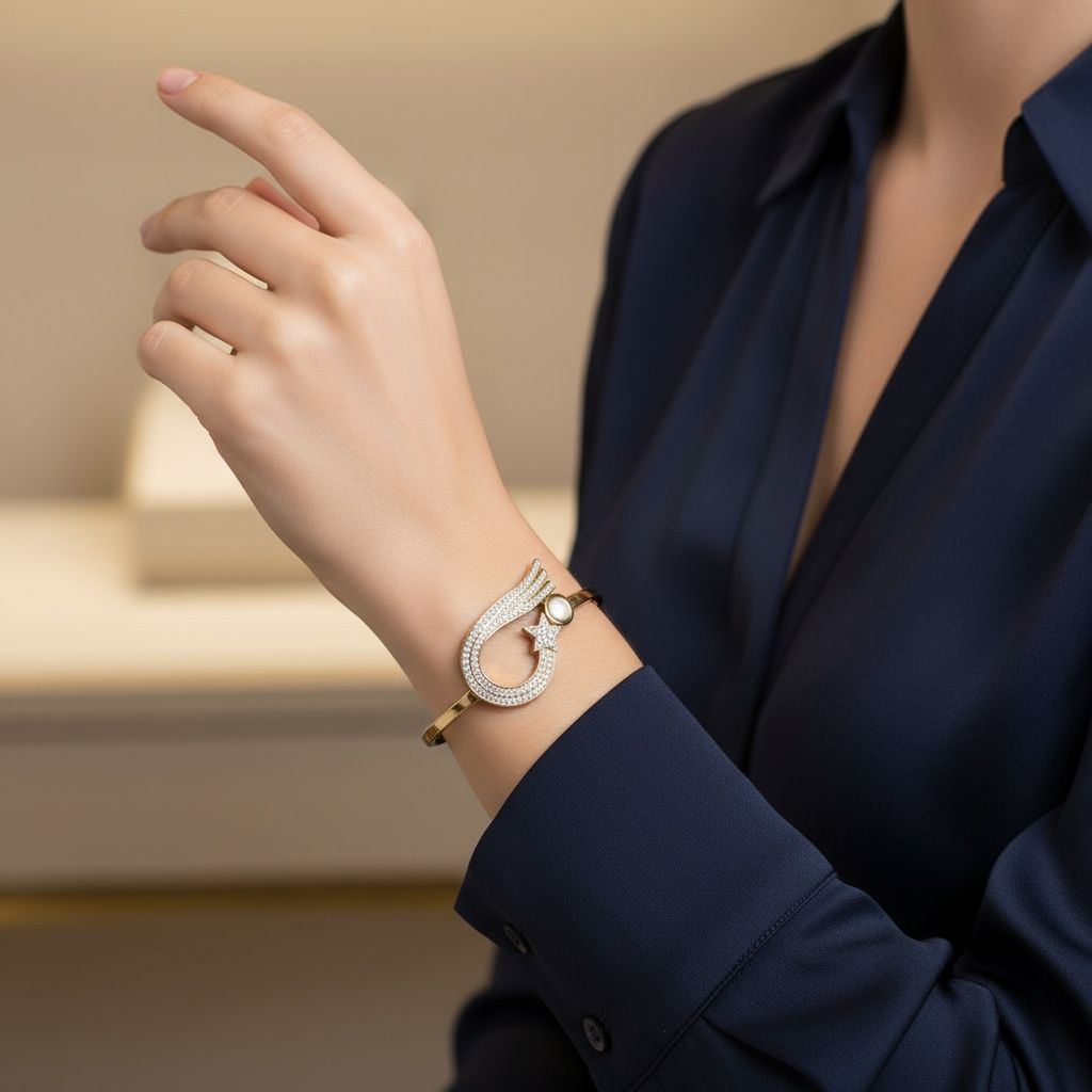 Folding Bracelet Kada Queen Look Design