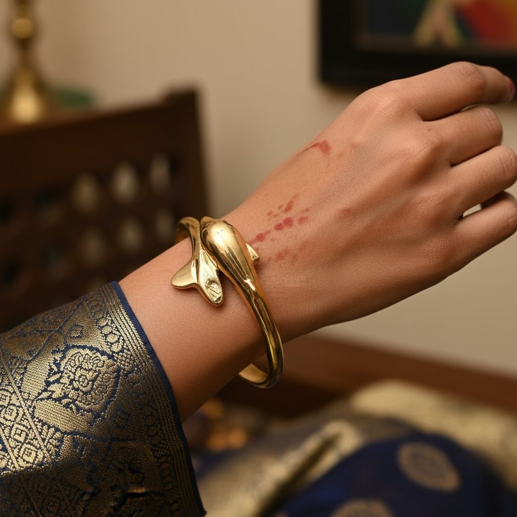 Golden Folding Kada Fish desgin