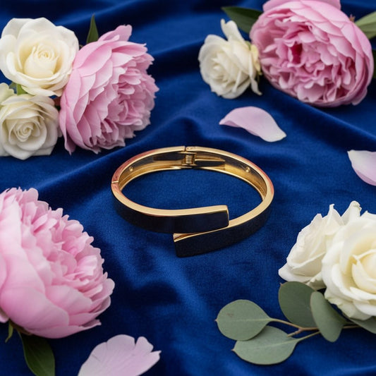 Golden Folding Kada Plain design