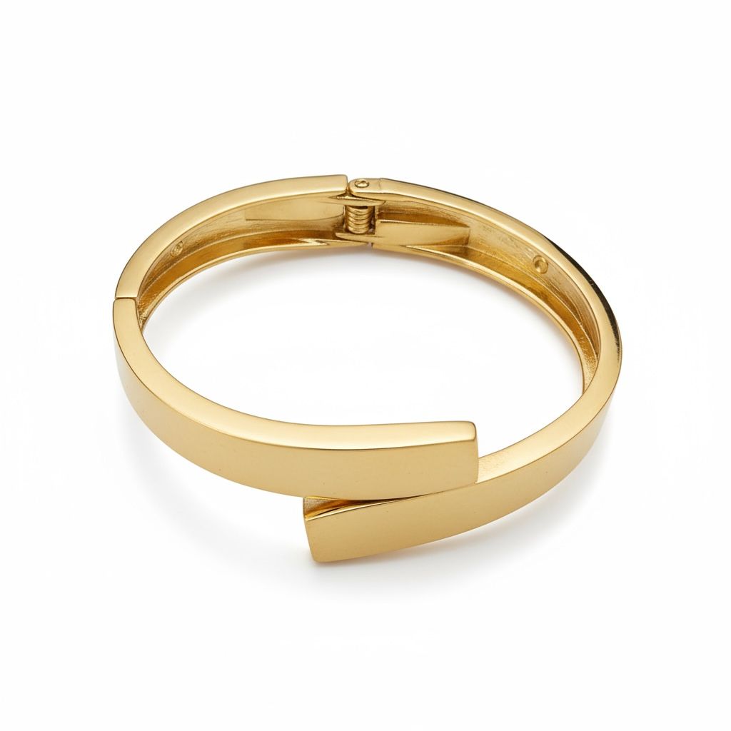 Golden Folding Kada Plain design