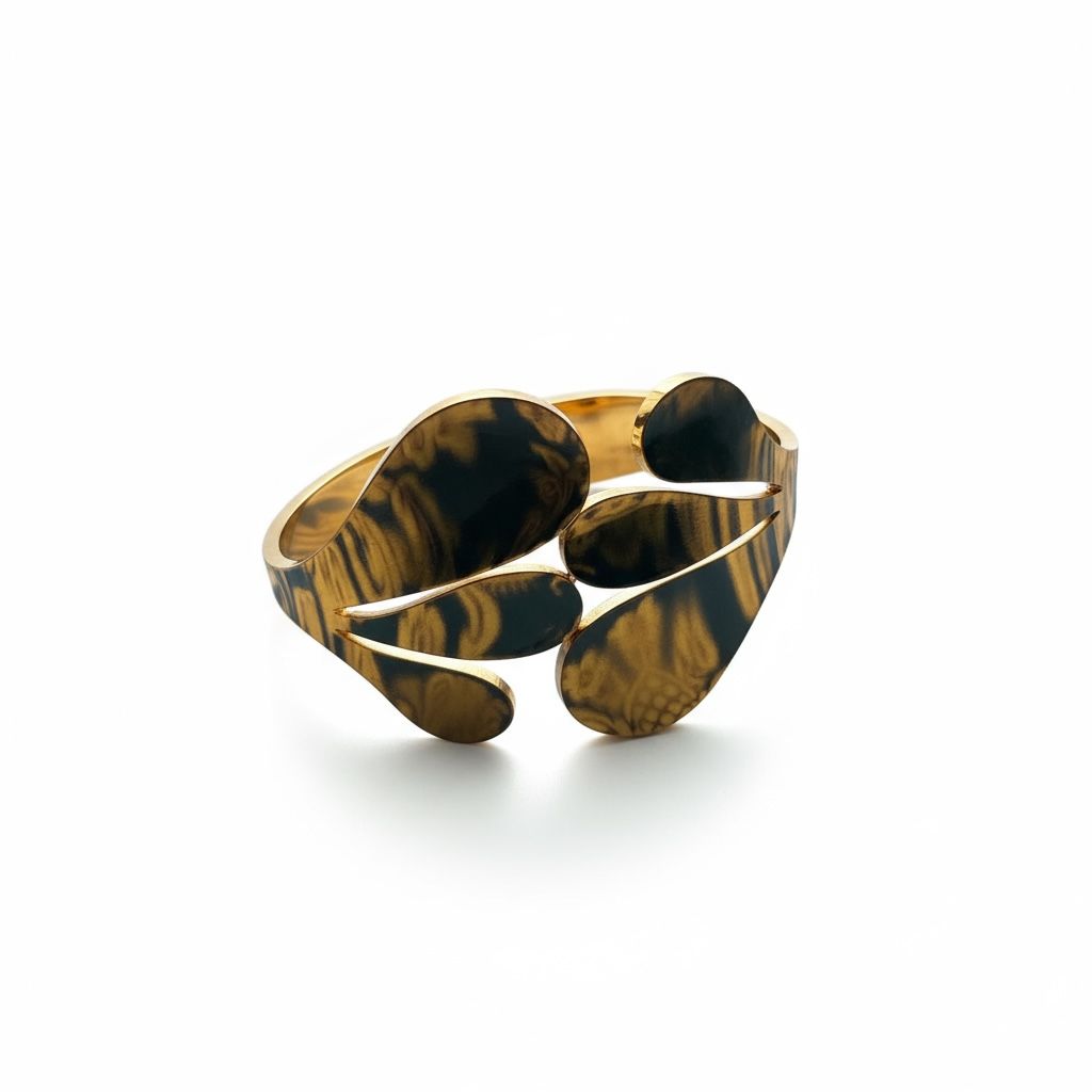 Golden Folding Kada Anti Tarnish