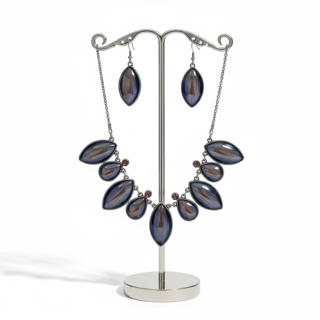 Midnight Blue Marquise Jewelry Set