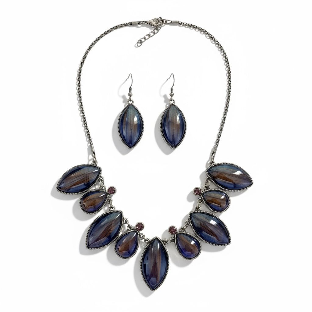 Midnight Blue Marquise Jewelry Set